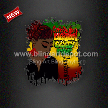 Custom Printing Juneteenth DTF Heat Transfers for Black Woman Shirts Custom Printing Juneteenth DTF Heat Transfers for Black Woman Shirts